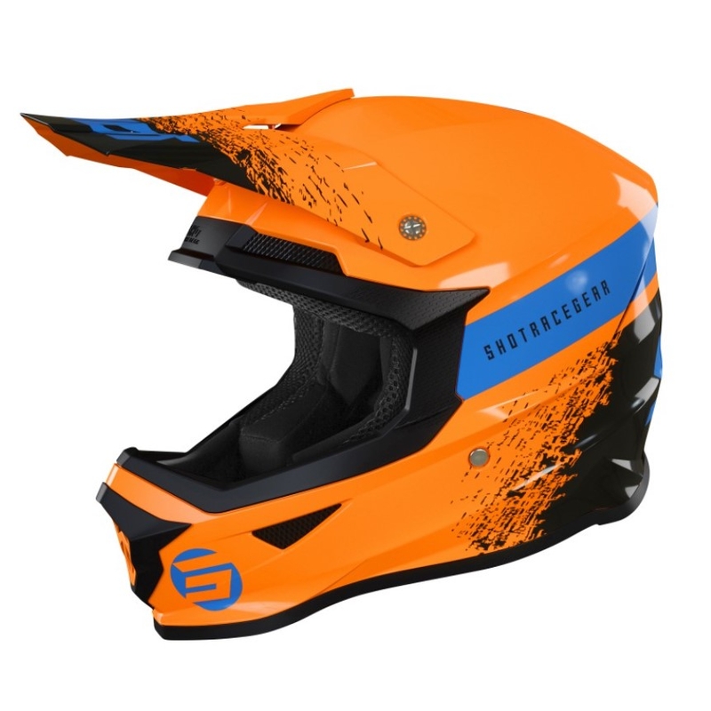 Shot Furious Roll Dječja Motocross kaciga crno-plavo-narančasta rasprodaja