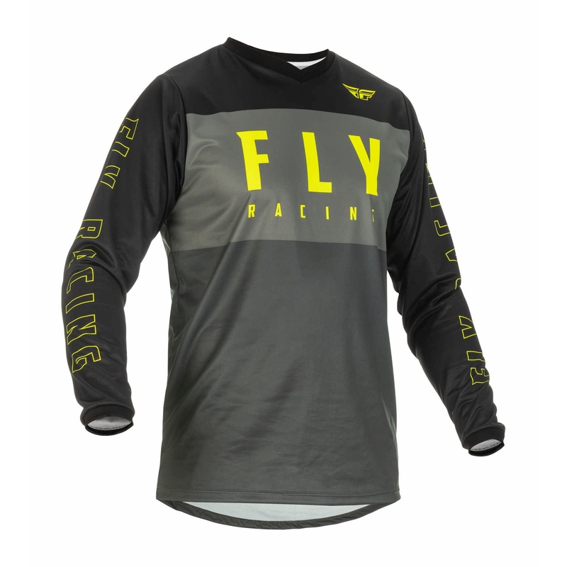 Motocross dres FLY Racing F-16 2022 sivo-crno-fluo žuti