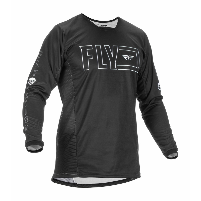 FLY Racing Kinetic Fuel 2022 motocross dres crno-bijeli