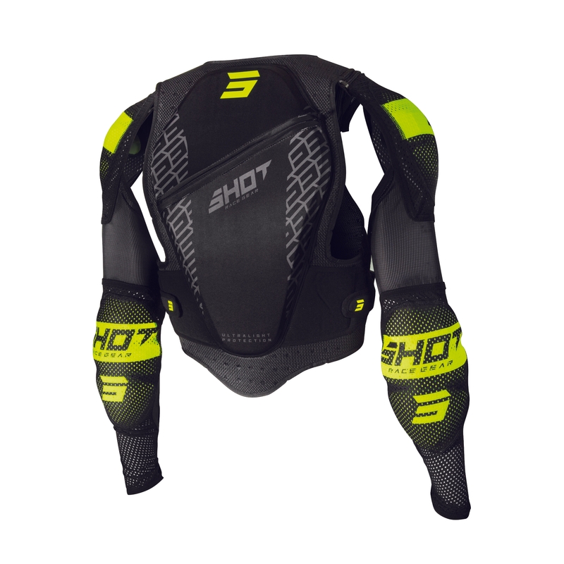 Dječja zaštita za tijelo Shot Ultralight 2.0 crno-fluo žuta