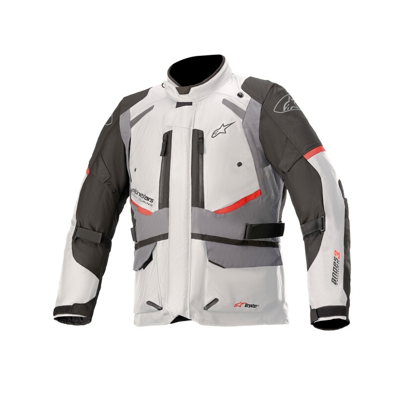 Alpinestars Andes Drystar motociklistička jakna sivo-crno-crvena