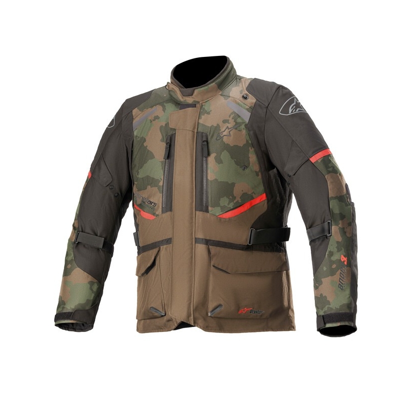 Motociklistička jakna Alpinestars Andes Drystar camo zeleno-crno-crvena rasprodaja