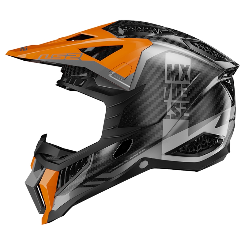 Motocross kaciga LS2 MX703 X-Force Victory Titanium crno-narančasta