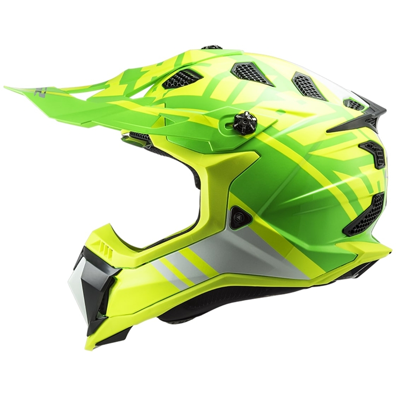 Motocross kaciga LS2 MX700 Subverter EVO Gammax fluo žuto-zelena