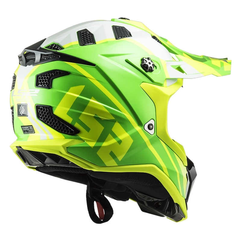 Motocross kaciga LS2 MX700 Subverter EVO Gammax fluo žuto-zelena