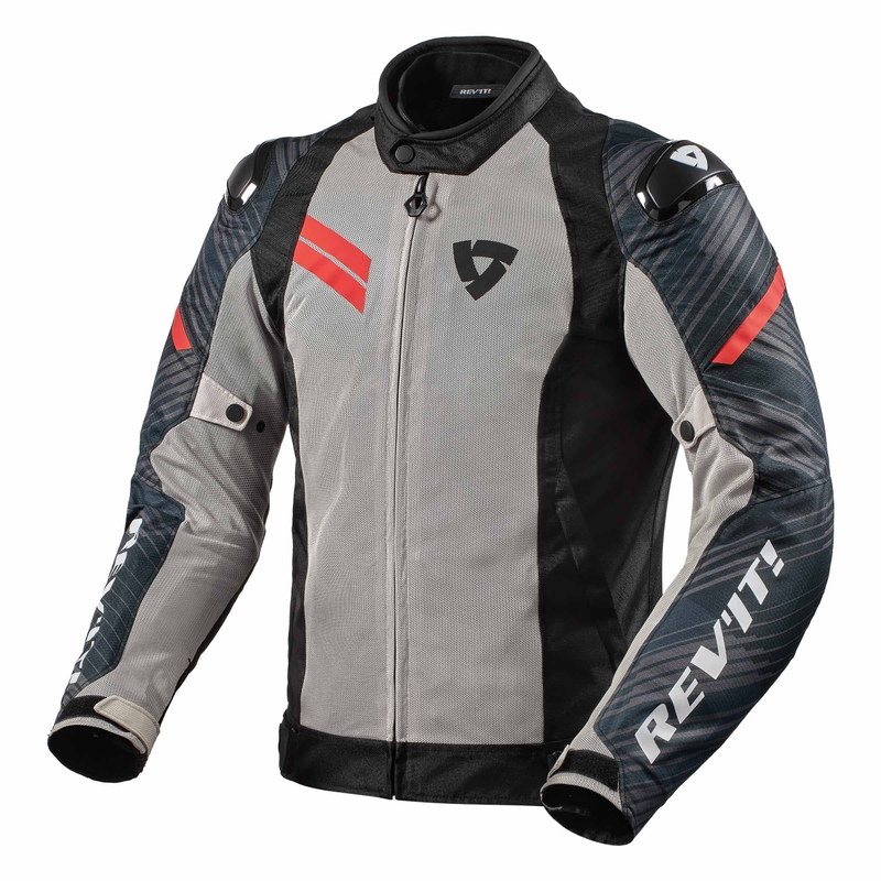 Motociklistička jakna Revit Apex Air H2O crno-sivo-crvena rasprodaja