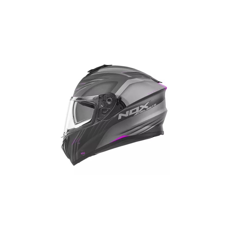 Integralna motociklistička kaciga NOX N918 Upside crno-sivo-roza