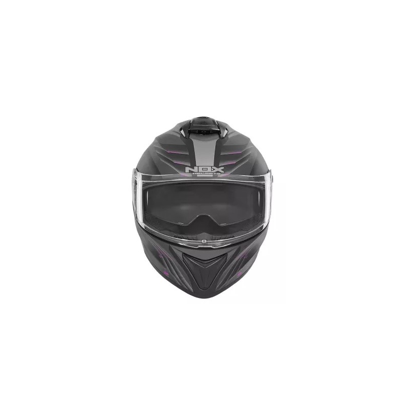 Integralna motociklistička kaciga NOX N918 Upside crno-sivo-roza