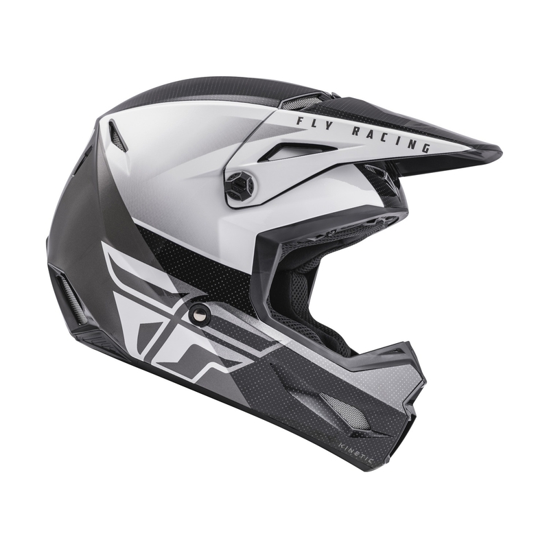 FLY Racing Kinetic Straight Motocross kaciga Crno-bijela rasprodaja