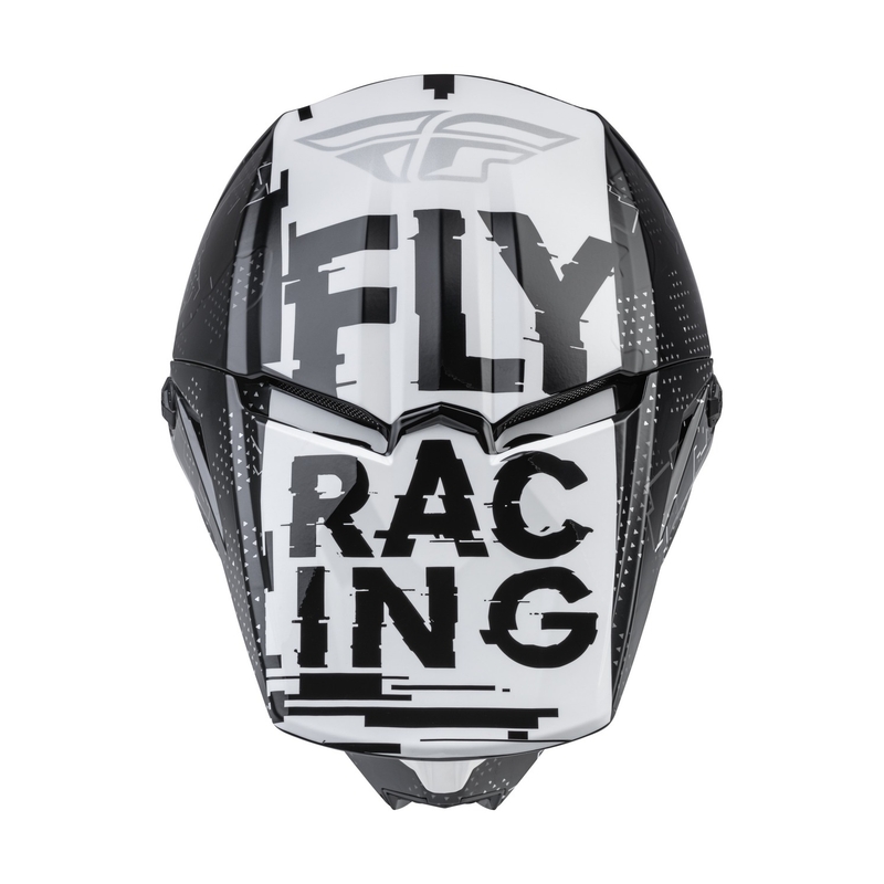Dječja kaciga za motocross FLY Racing Kinetic Scan crno-bijela