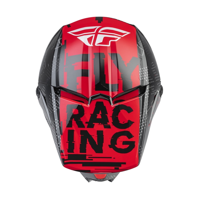 FLY Racing Kinetic Scan dječja kaciga za motocross crno-crvena