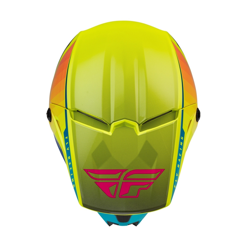 Dječja kaciga za motocross FLY Racing Kinetic Drift plavo-fluo žuto-siva