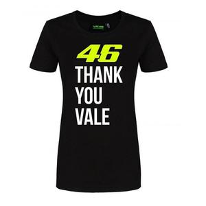 Ženska majica kratkih rukava VR46 Valentino Rossi &quot;Thank you Vale&quot; crna