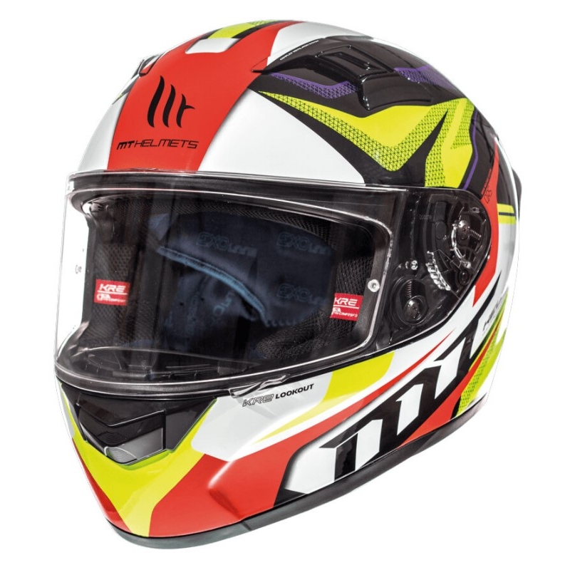 Integralna motociklistička kaciga MT Kre Lookout crveno-fluo žuta