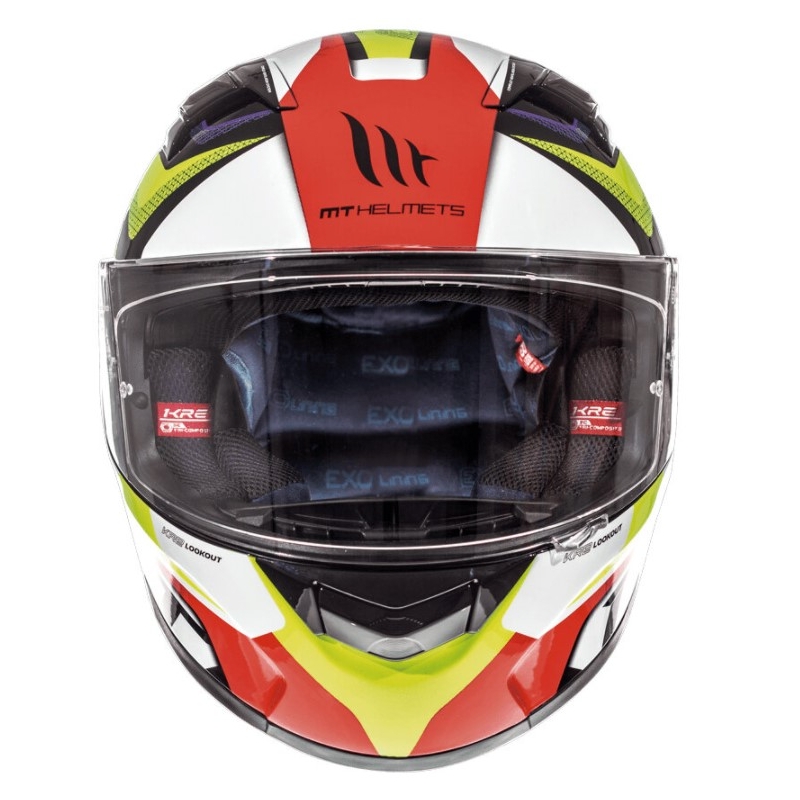 Integralna motociklistička kaciga MT Kre Lookout crveno-fluo žuta