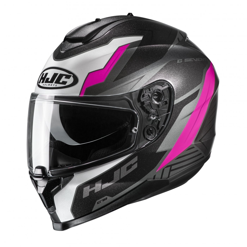 Integralna moto kaciga HJC C70 Silon MC8 sivo-bijelo-roza