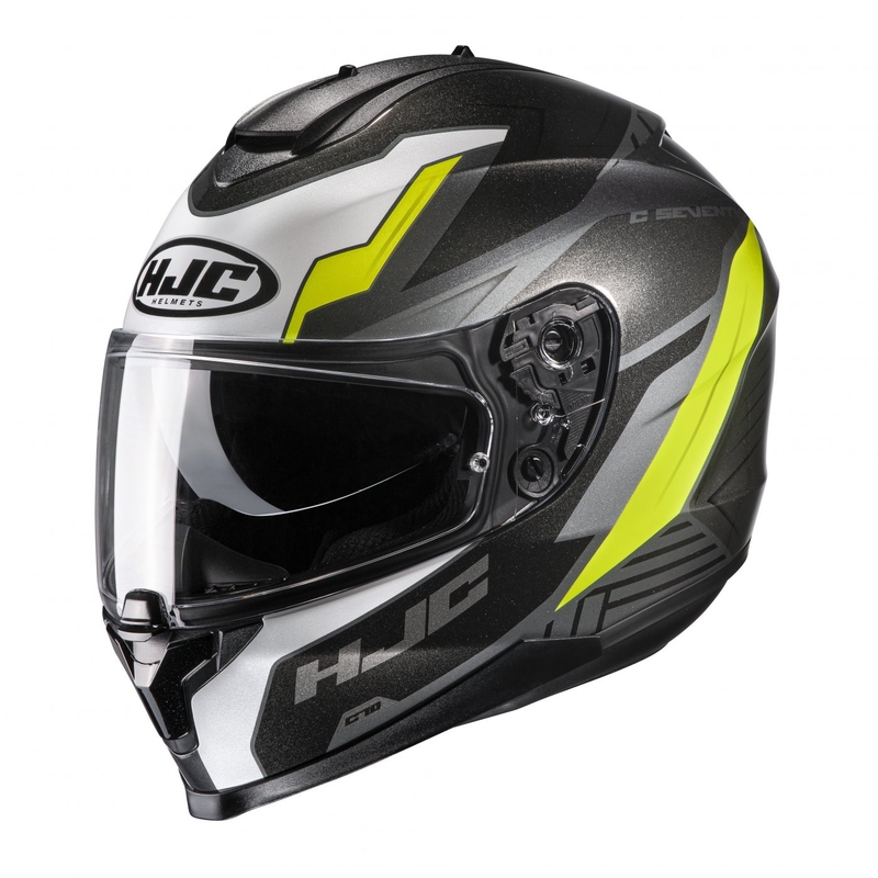 Integralna motociklistička kaciga HJC C70 Silon MC3H sivo-bijela-fluo žuta