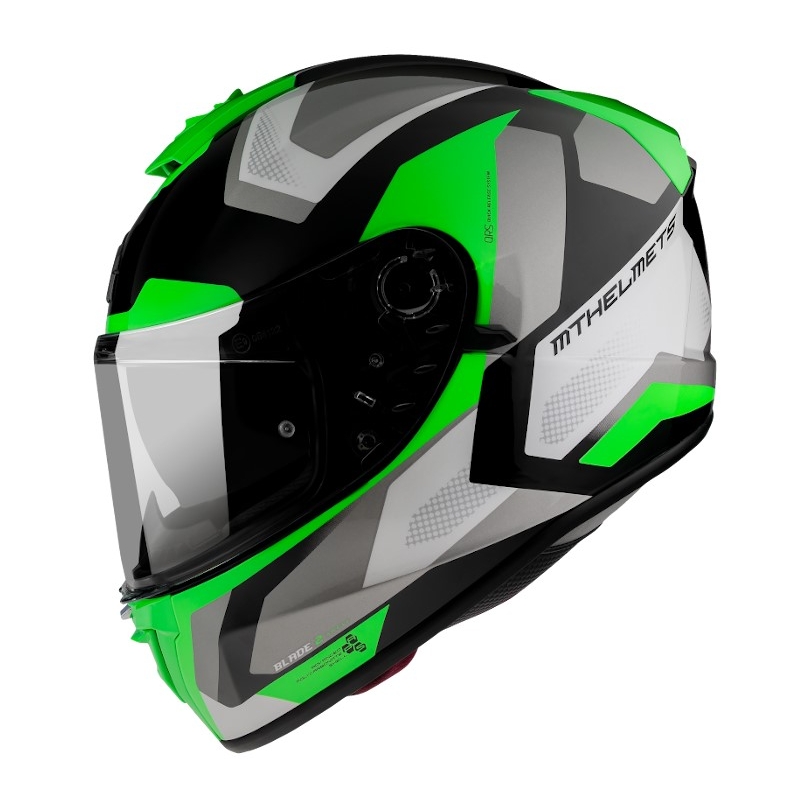 Integralna motociklistička kaciga MT Blade 2 SV Finishline D6 crno-sivo-zelena