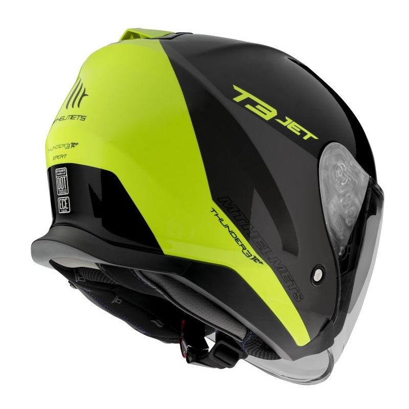 Otvorena motociklistička kaciga MT OF504SV Thunder 3 SV Jet Xpert C3 crno-fluo žuta