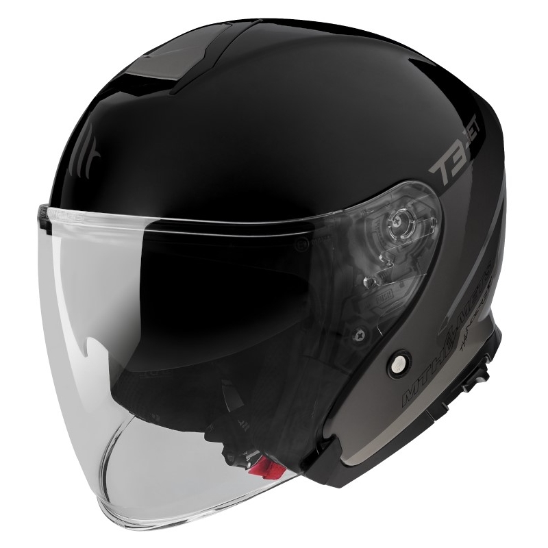 Otvorena motociklistička kaciga MT OF504SV Thunder 3 SV Jet Xpert C2 crno-siva