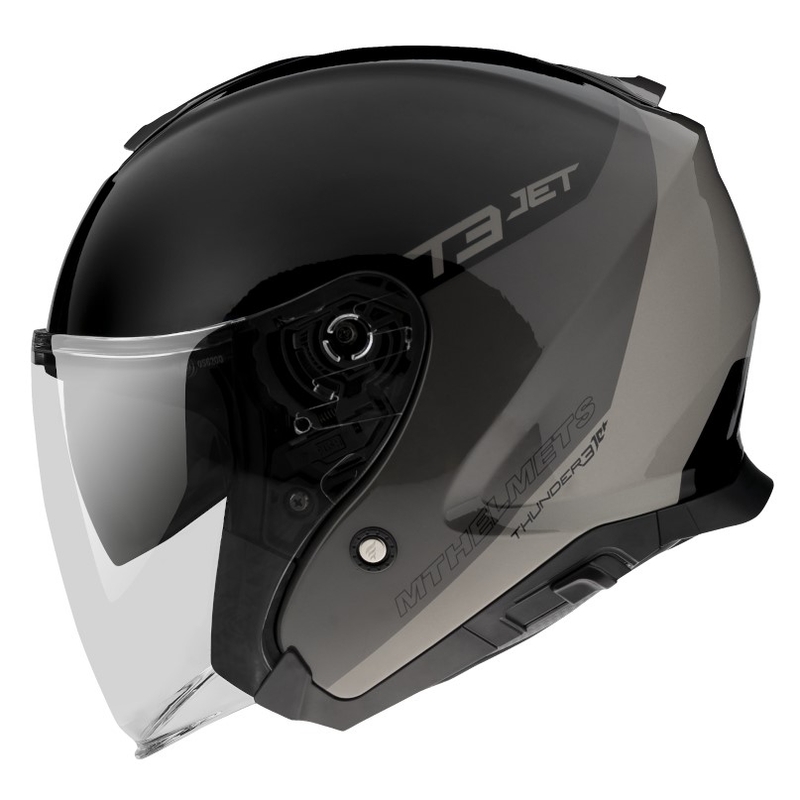 Otvorena motociklistička kaciga MT OF504SV Thunder 3 SV Jet Xpert C2 crno-siva