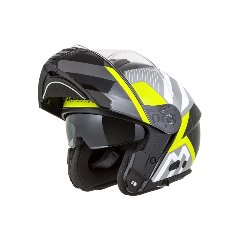 Motociklistička kaciga na preklop Cassida Modulo 2.0 Profil bijela-siva-crna-fluo žuta