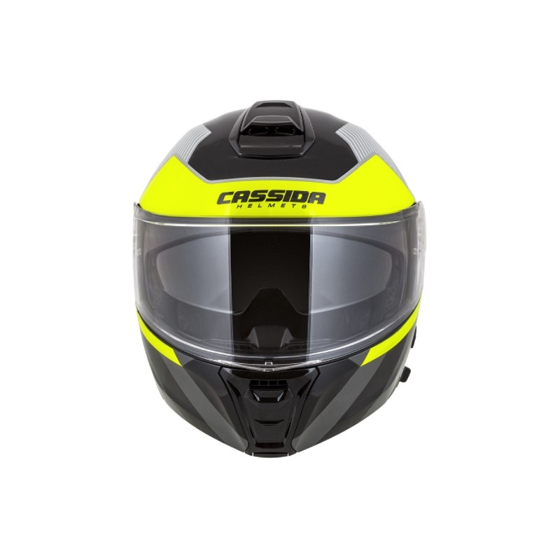 Motociklistička kaciga na preklop Cassida Modulo 2.0 Profil bijela-siva-crna-fluo žuta