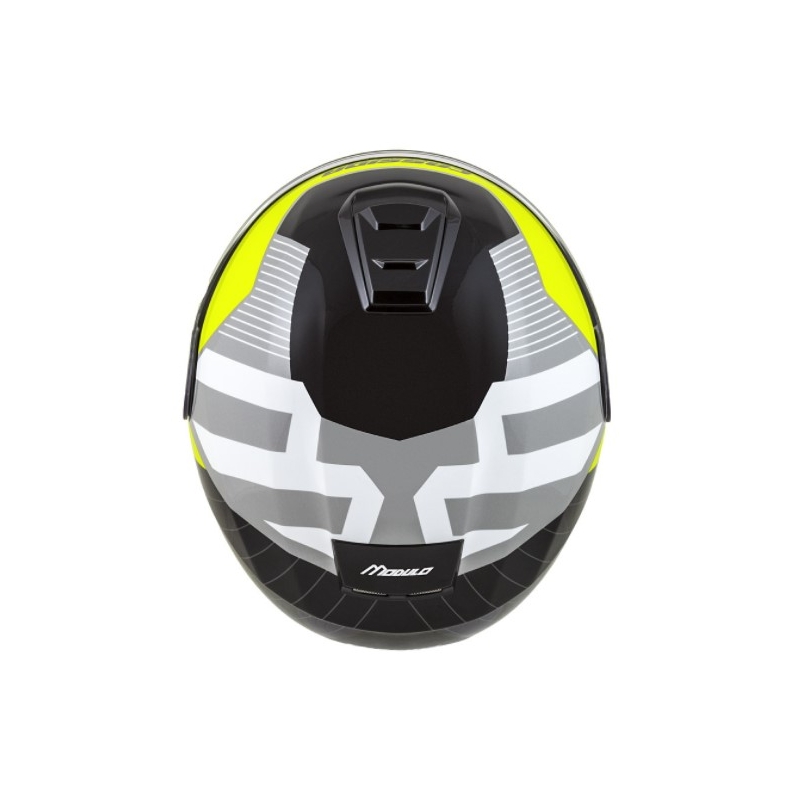 Motociklistička kaciga na preklop Cassida Modulo 2.0 Profil bijela-siva-crna-fluo žuta
