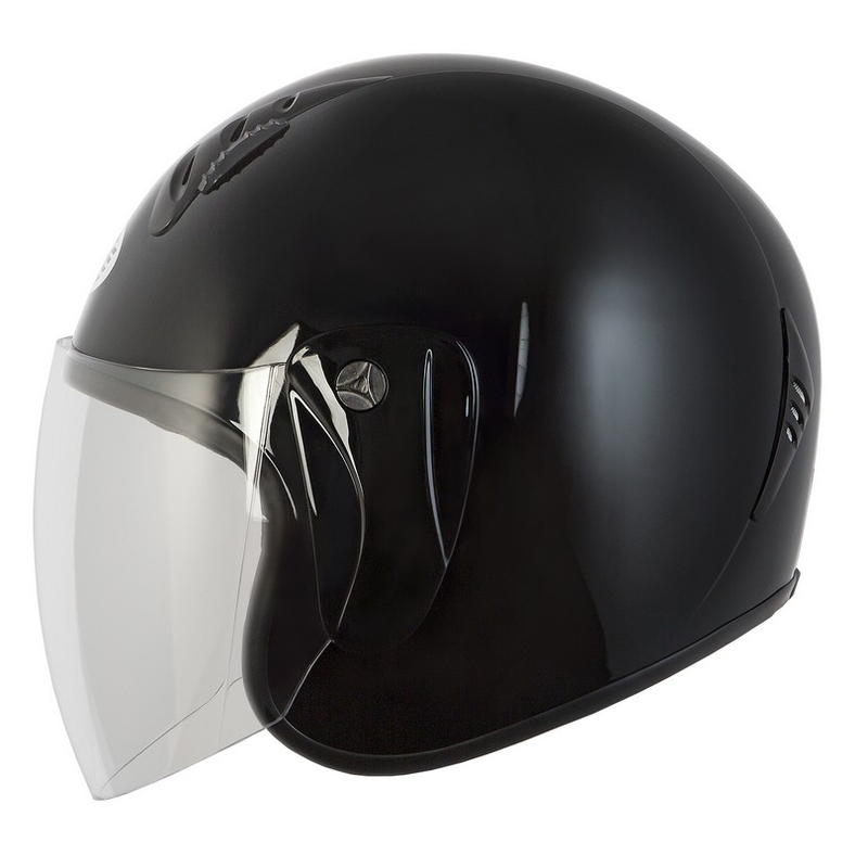 Otvorena motociklistička kaciga Ozone HY-818 crna sjajna - II. kvaliteta