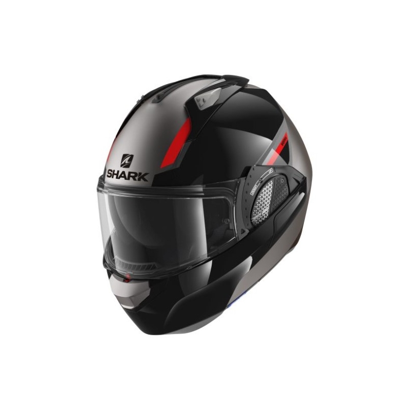 Motociklistička kaciga na preklop SHARK EVO GT Sean crno-antracit-crvena