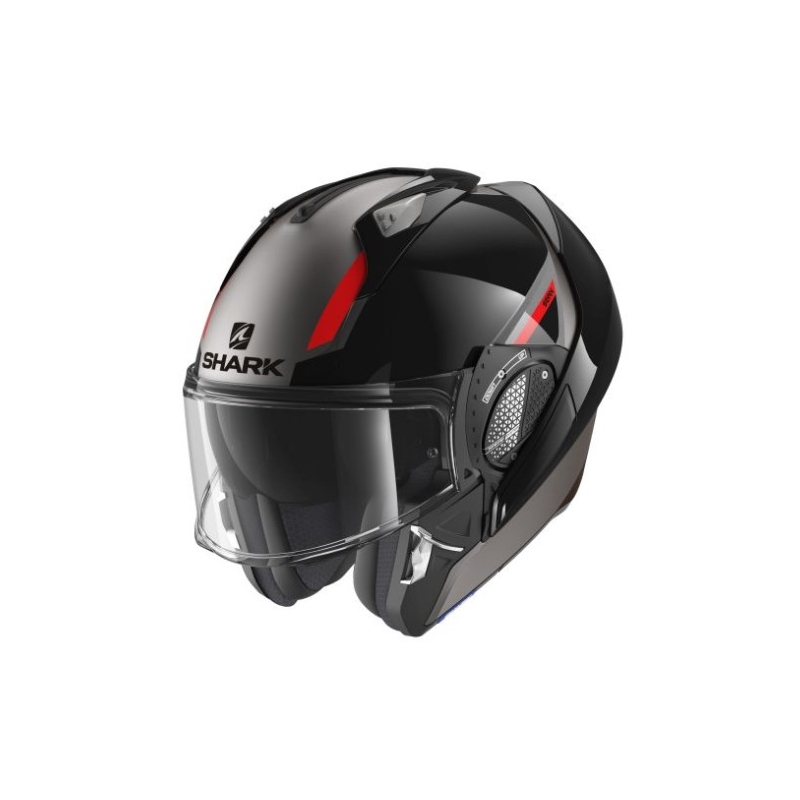 Motociklistička kaciga na preklop SHARK EVO GT Sean crno-antracit-crvena
