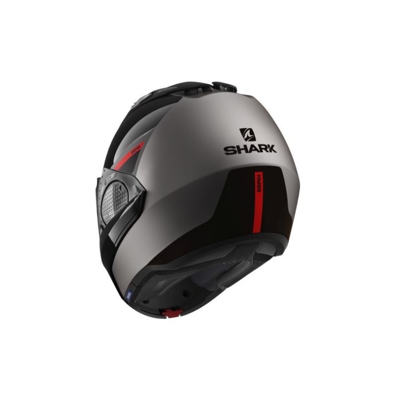 Motociklistička kaciga na preklop SHARK EVO GT Sean crno-antracit-crvena