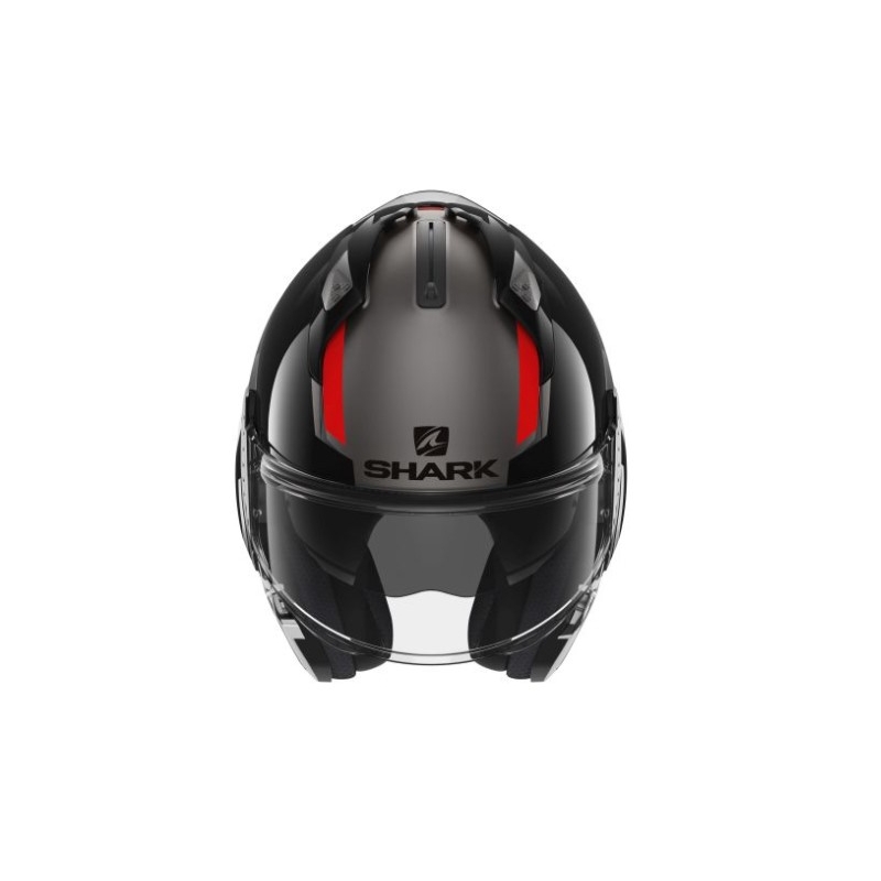 Motociklistička kaciga na preklop SHARK EVO GT Sean crno-antracit-crvena
