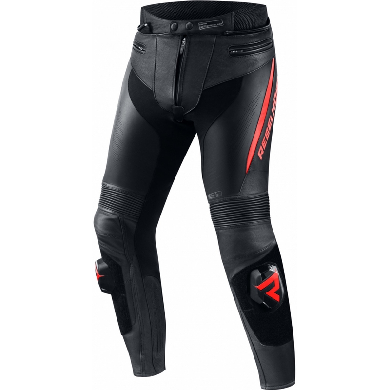 Motorističke hlače Rebelhorn Fighter crno-fluo crvene rasprodaja