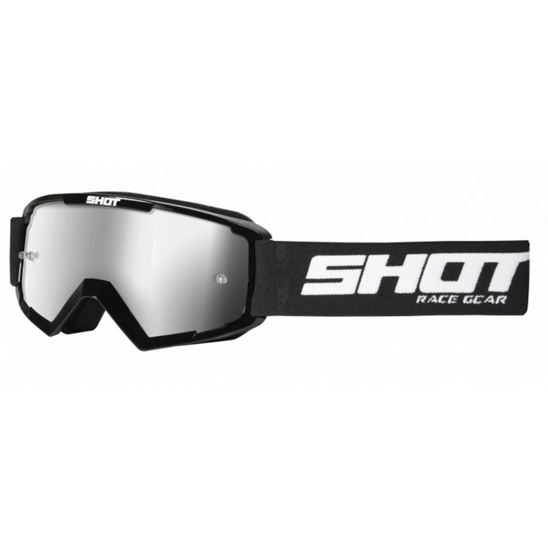 Dječje motocross naočale Shot Rocket crne (srebrni pleksiglas)