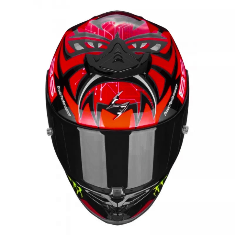 Scorpion EXO-R1 Air Fabio Quartararo Monster Replika integralna motociklistička kaciga crno-fluo crvena sjajna