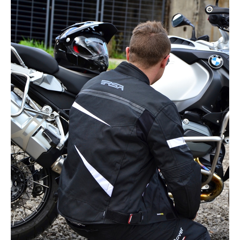 Crno-bijele motociklističke jakne RSA Razor rasprodaja