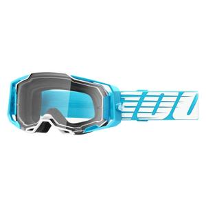 Naočale za motocross 100% ARMEGA Oversized Sky Turquoise (prozirni pleksiglas)