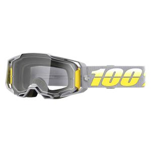 Naočale za motocross 100% ARMEGA Complex žuto-sive (prozirni pleksiglas)