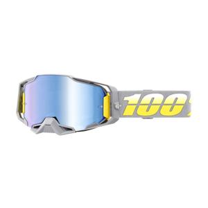 Naočale za motocross 100% ARMEGA Complex žuto-sive (plavi pleksiglas)