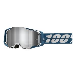 Motocross naočale 100% ARMEGA Albar sivo-plave (srebrni pleksiglas)