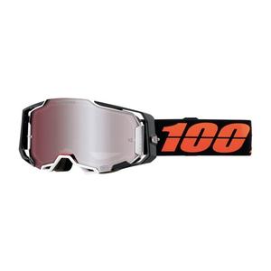 Naočale za motocross 100% ARMEGA Blacktail HIPER narančasto-crne (srebrni pleksiglas)