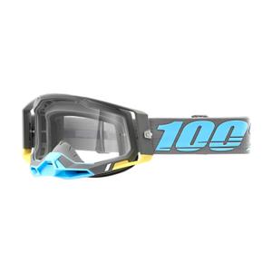 Naočale za motocross 100% RACECRAFT 2 Trinidad tirkizno-sive (prozirni pleksiglas)
