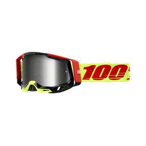 Naočale za motocross 100% RACECRAFT 2 Wiz crveno-žute (srebrni pleksiglas)