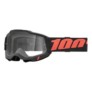 Naočale za motocross 100% ACCURI 2 Borego crveno-crne (prozirni pleksiglas)