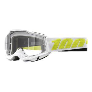 Naočale za motocross 100% ACCURI 2 Payeto crno-bijele-fluo žute (prozirni pleksiglas)