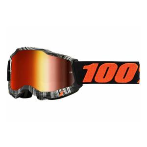 Naočale za motocross 100% ACCURI 2 Geospace narančasto-crne (crveni pleksiglas)