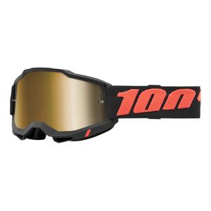 Motocross naočale 100% ACCURI 2 Borego crveno-crne (zlatni pleksiglas)