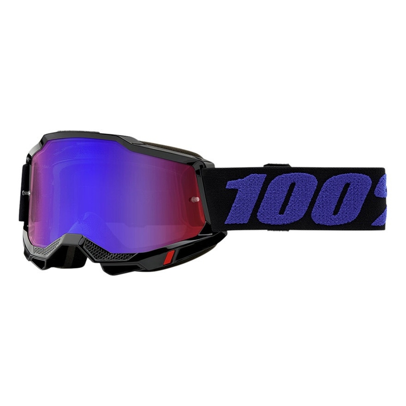 Naočale za motocross 100% ACCURI 2 Moore ljubičasto-crne (crveno-plavi pleksiglas)
