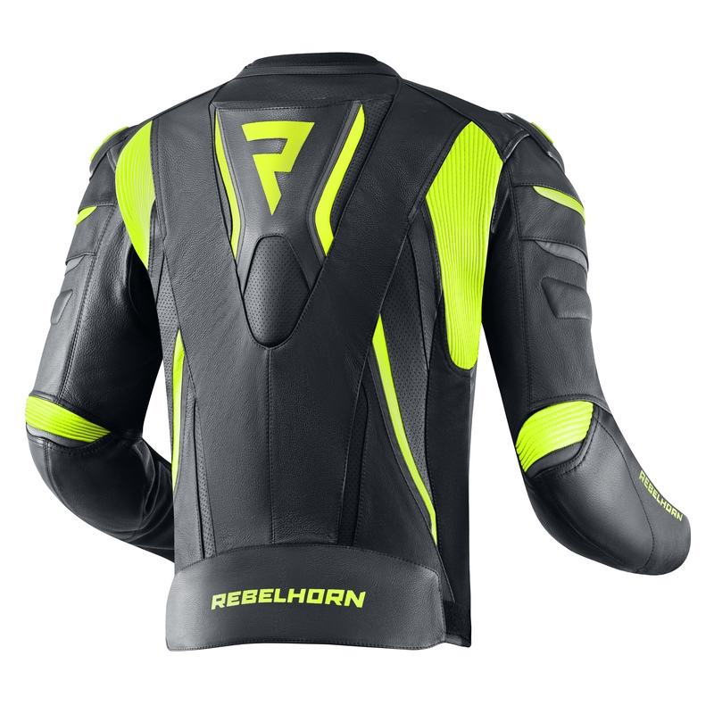 Motociklistička jakna Rebelhorn Fighter crno-fluo žuta rasprodaja